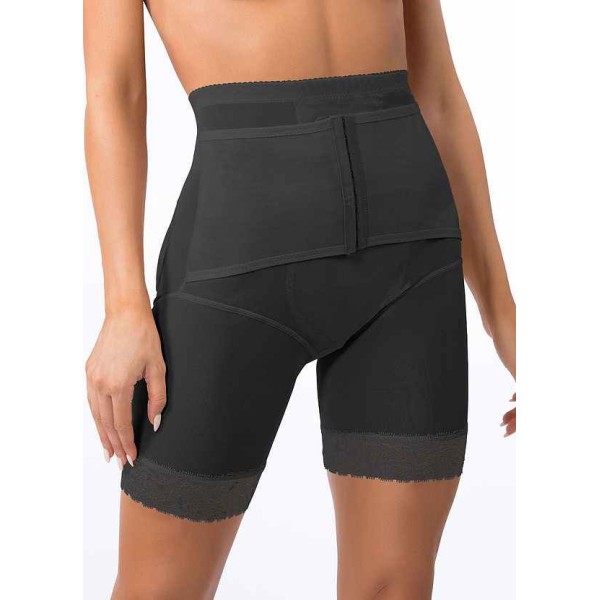 High Waisted Mid Thigh Padded Butt Shaper with Tummy Control